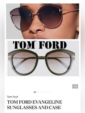 TOM FORD EVANGELINE SUNGLASSES AND CASE